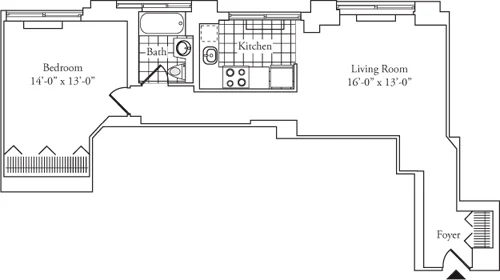 1 Bed apartment at 180 Riverside Boulevard, Unit 22C, Upper West Side, photo 1 of 1
