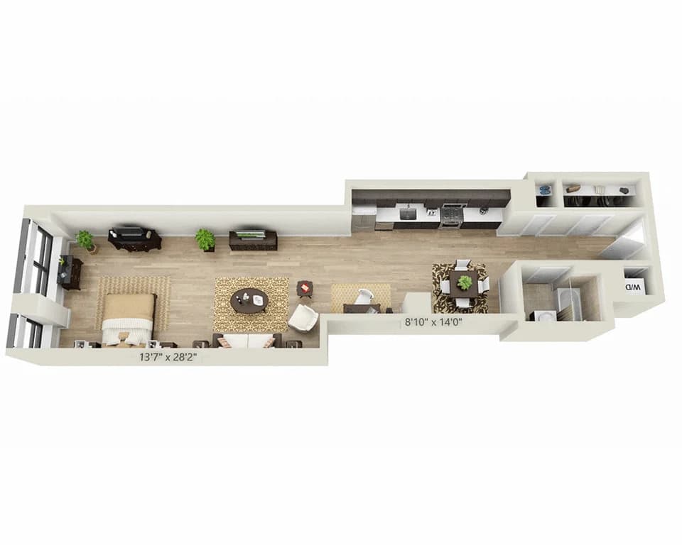 Studio apartment at 95 Wall Street, Unit 705, Financial District, photo 1 of 2