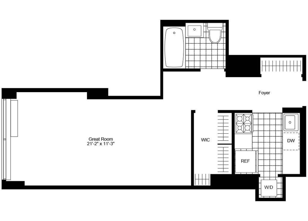 Studio apartment at 450 West 17th Street, Unit 605, Chelsea, photo 1 of 9