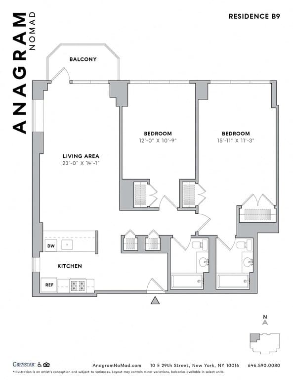 2 Bed apartment at 10 East 29th Street, Unit 35G, NoMad, photo 1 of 1