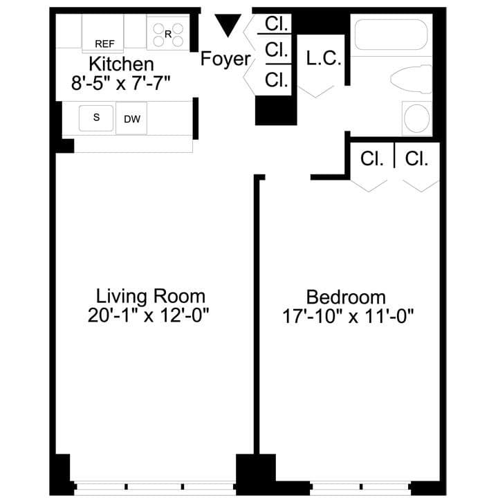 1 Bed apartment at 45 West 60th Street, Unit 12C, Upper West Side, photo 1 of 1