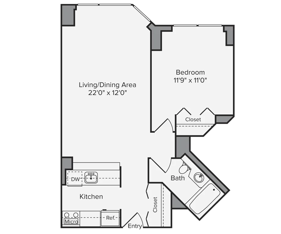 1 Bed apartment at 250 West 50th Street, Unit 25F, Midtown West, photo 1 of 1