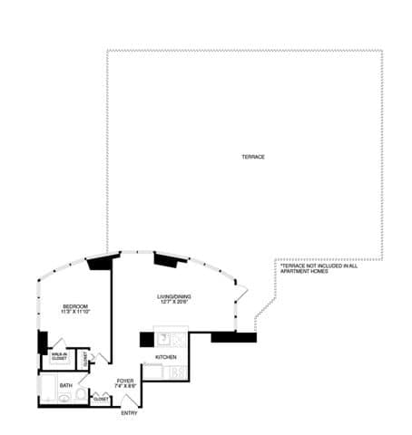 1 Bed apartment at 800 6th Avenue, Unit 07B, Chelsea, photo 1 of 1