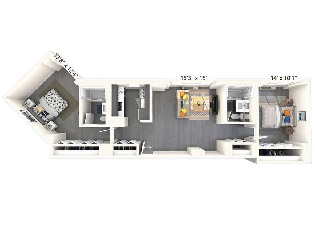2 Bed apartment at 250 West 50th Street, Unit 29A, Midtown West, photo 1 of 1