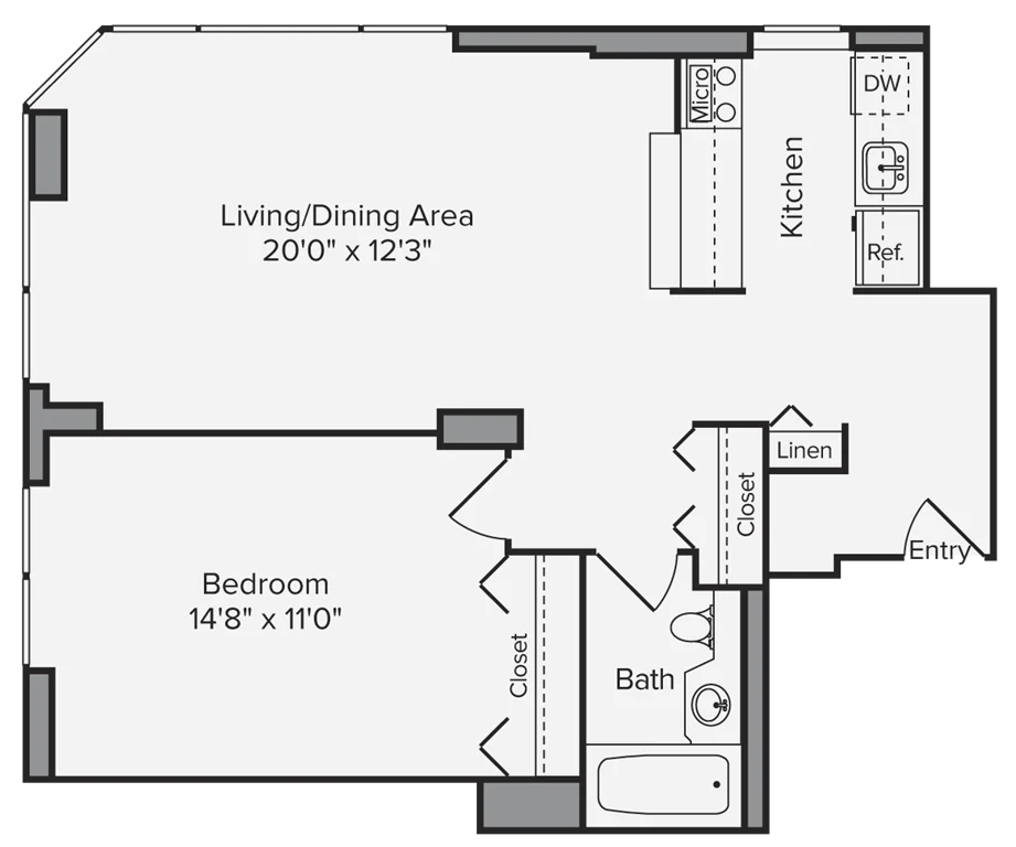 1 Bed apartment at 250 West 50th Street, Unit 38F, Midtown West, photo 1 of 1