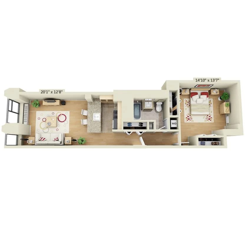 Studio apartment at 10 Hanover Square, Unit 15B, Financial District, photo 1 of 3
