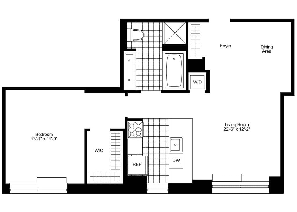 1 Bed apartment at 450 West 17th Street, Unit 624, Chelsea, photo 1 of 9