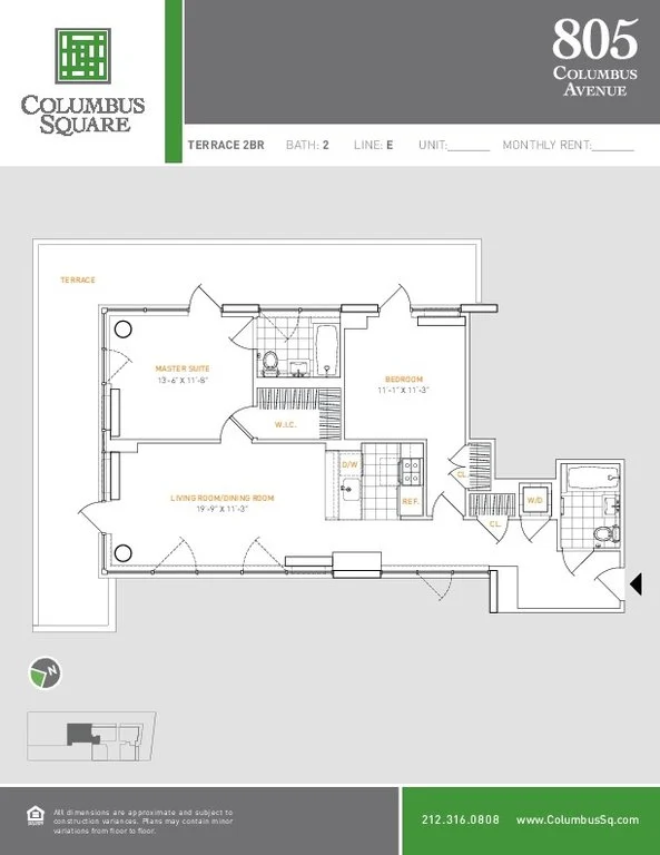 2 Bed apartment at 805 Columbus Avenue, Unit 4E, Upper West Side, photo 1 of 3