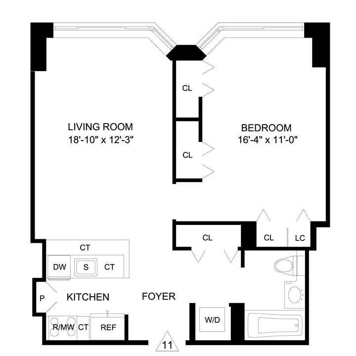 1 Bed apartment at 320 West 38th Street, Unit 1211, Hell's Kitchen, photo 1 of 1