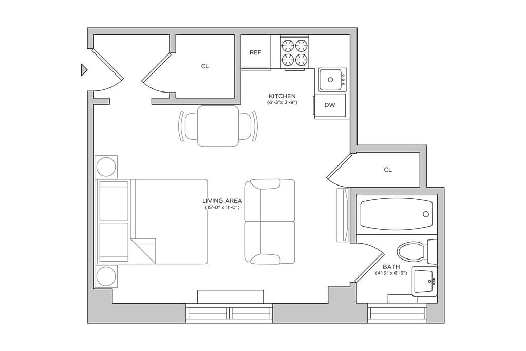 Studio apartment at 208 West 23rd Street, Unit 407, Chelsea, photo 1 of 2