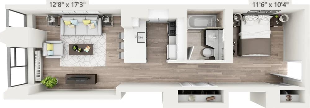Studio apartment at 10 Hanover Square, Unit 06R, Financial District, photo 1 of 4