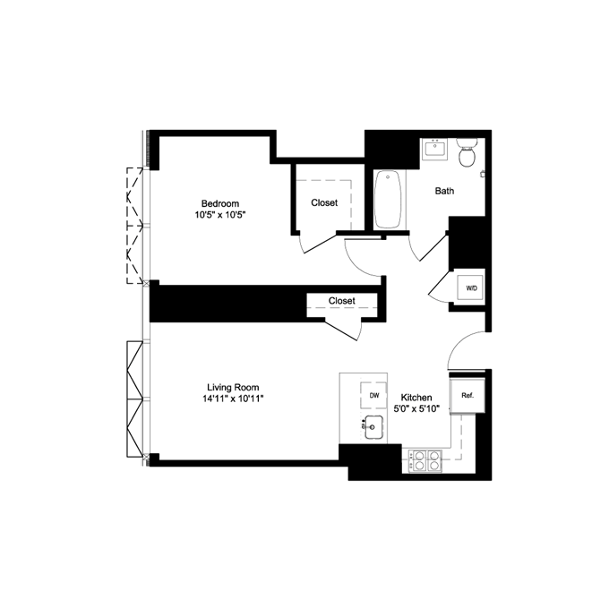 1 Bed apartment at 50 East 28th Street, Unit 22A, NoMad, photo 1 of 1