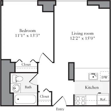 1 Bed apartment at 180 Montague Street, Unit 03D, Brooklyn Heights, photo 1 of 1