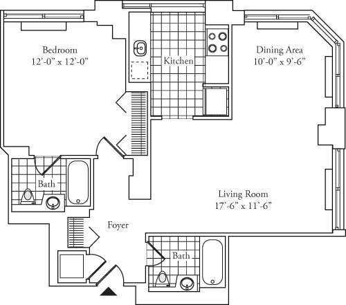 1 Bed apartment at 180 Riverside Boulevard, Unit 30D, Upper West Side, photo 1 of 1