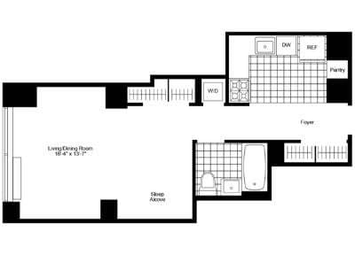 Studio apartment at 450 West 17th Street, Unit 808, Chelsea, photo 1 of 3