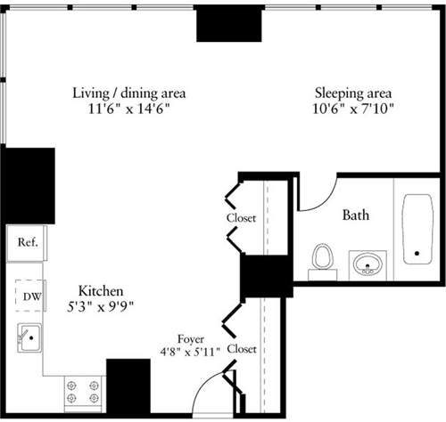 Studio apartment at 800 6th Avenue, Unit 33G, Chelsea, photo 1 of 21