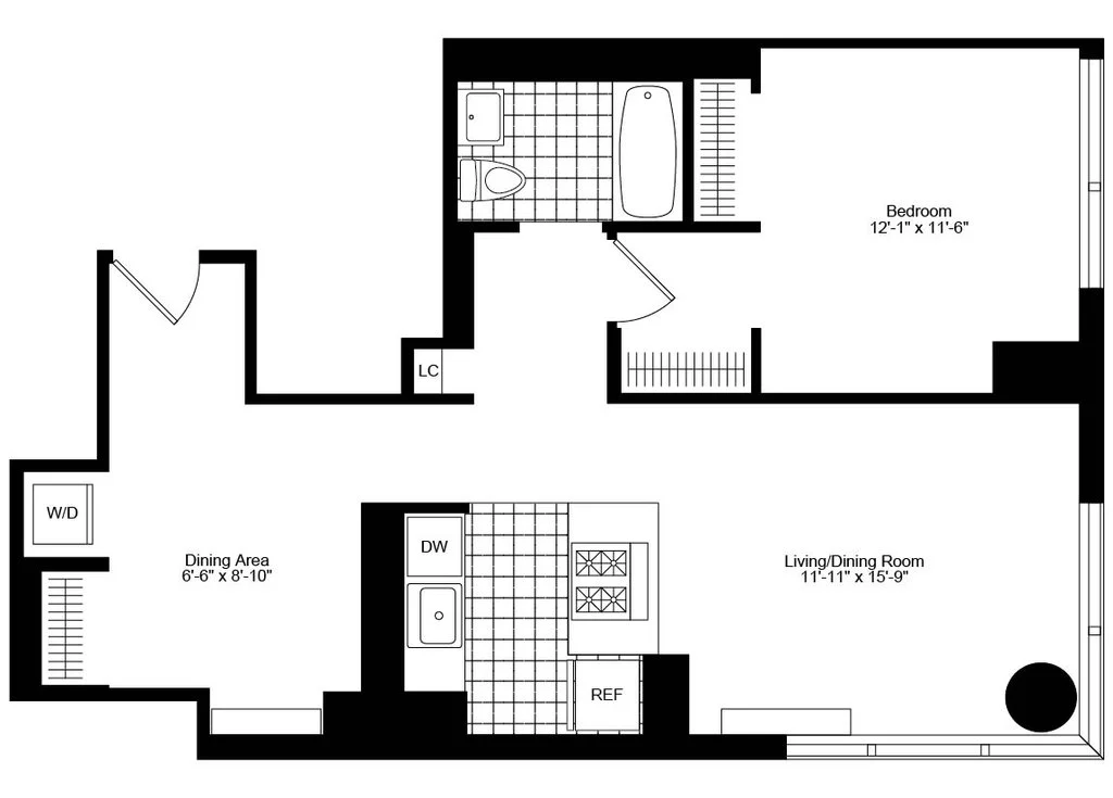 1 Bed apartment at 450 West 42nd Street, Unit 16M, Hell's Kitchen, photo 1 of 10