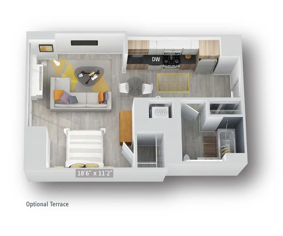 Studio apartment at 100 Willoughby Street, Unit 7J, Downtown Brooklyn, photo 1 of 1