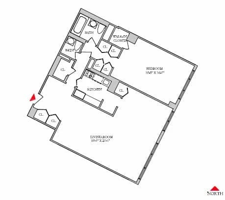 1.5 Bed apartment at 20 West 64th Street, Unit 20B, Upper West Side, photo 1 of 8