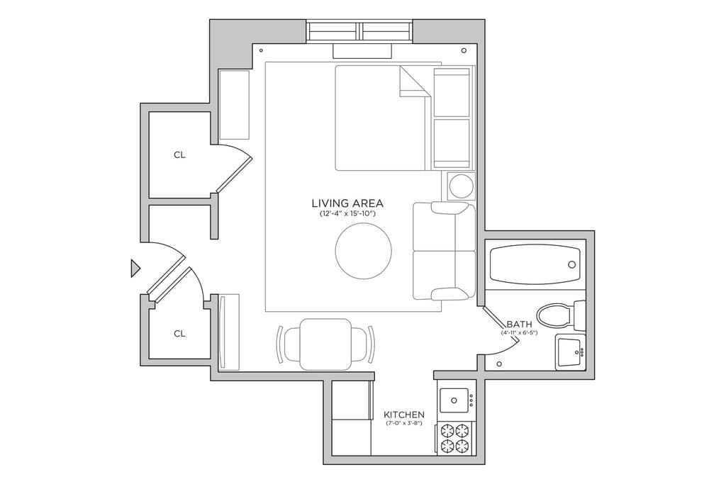 Studio apartment at 208 West 23rd Street, Unit 1408, Chelsea, photo 1 of 2