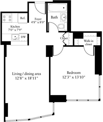 1 Bed apartment at 800 6th Avenue, Unit 20C, Chelsea, photo 1 of 26