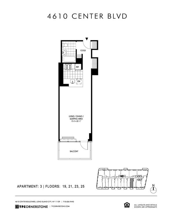 Studio apartment at 4610 Center Boulevard, Unit 2103, Long Island City, photo 1 of 3