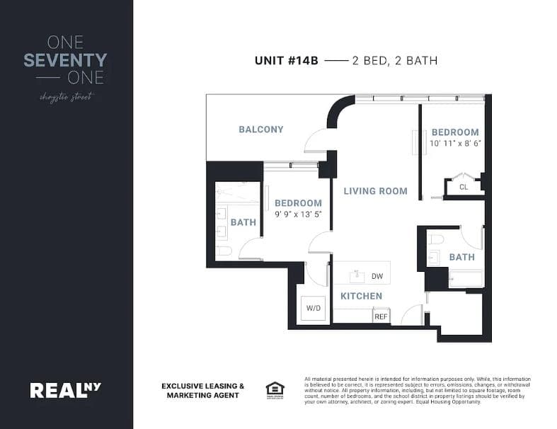 2 bed apartment at 171 Chrystie Street, Unit 14B, Lower East Side, photo 19 of 21
