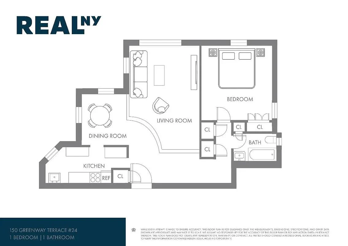 1 bed apartment at 150 Greenway Terrace, Unit W43, Forest Hills, photo 8 of 15