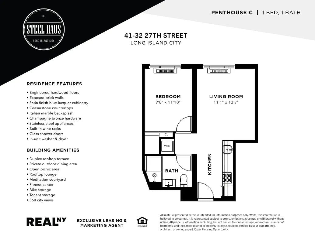 1 bed apartment at 41-32 27TH STREET, Unit 15C, Long Island City, photo 7 of 12
