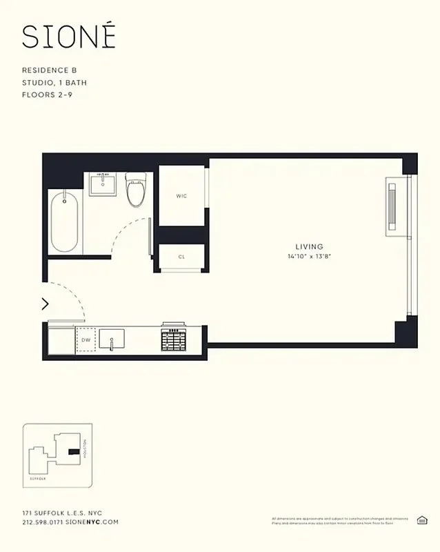 Studio apartment at 171 Suffolk Street, Unit 7B, Lower East Side, photo 8 of 8