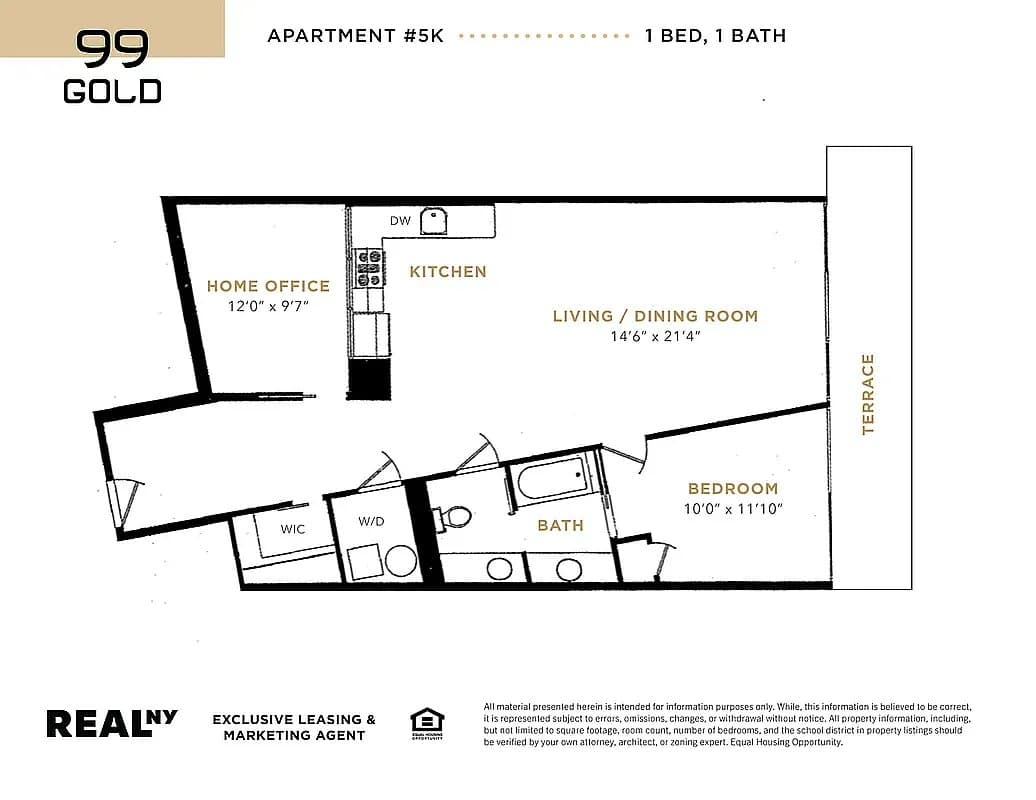1 bed apartment at 99 Gold Street, Unit 4K, Vinegar Hill, photo 10 of 16