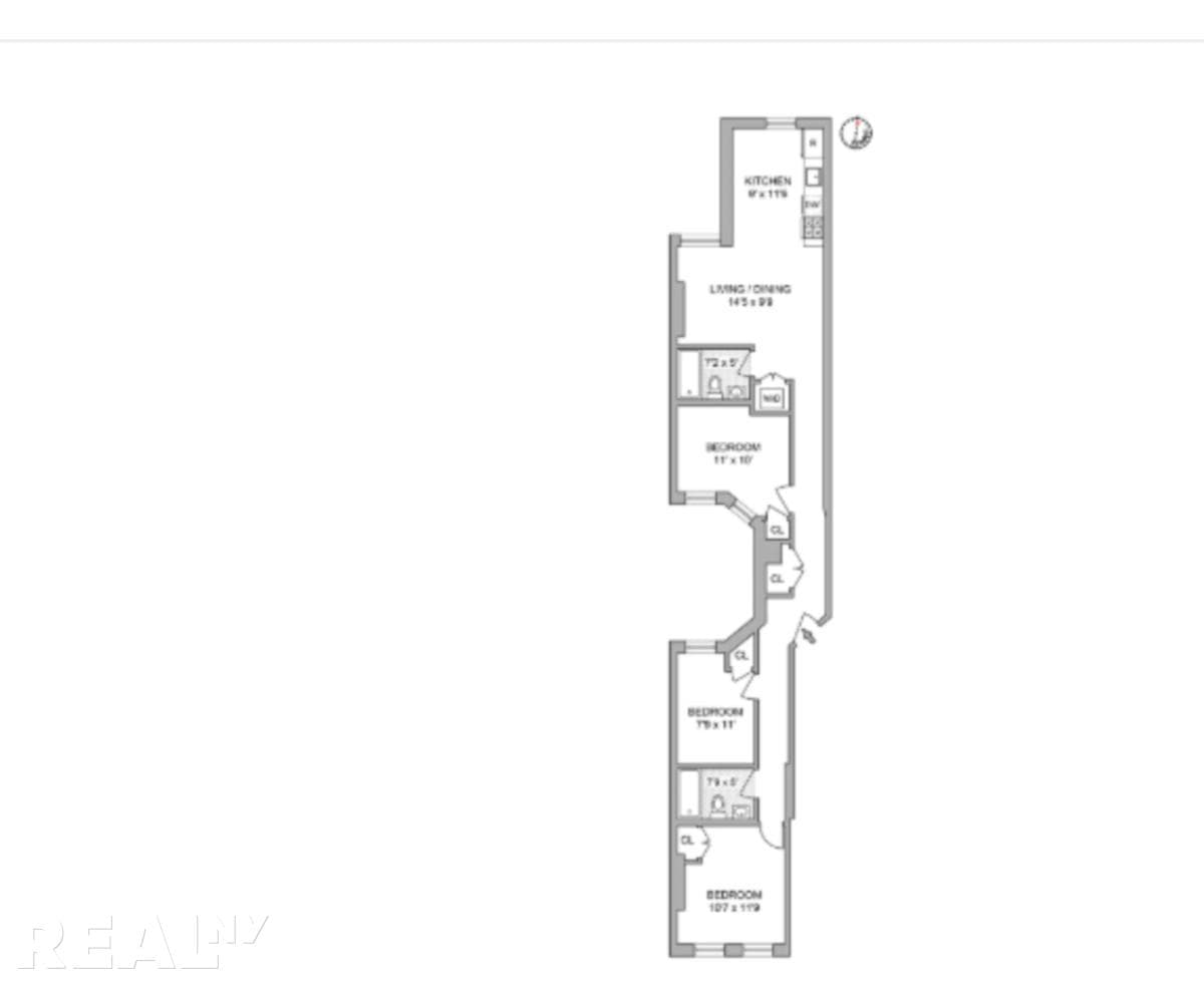 3 bed apartment at 443 Jefferson Avenue, Unit 4L, Bedford Stuyvesant, photo 9 of 9