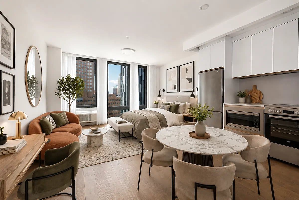 Studio apartment at 99 Fleet Place, Unit 14E, Downtown Brooklyn