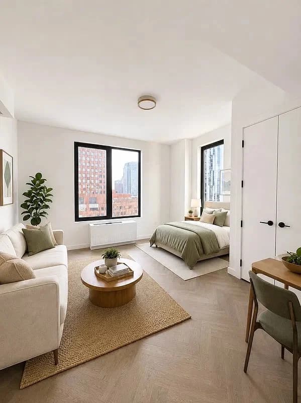 Studio apartment at 104 Fleet Place, Unit 19M, Downtown Brooklyn, photo 1 of 17
