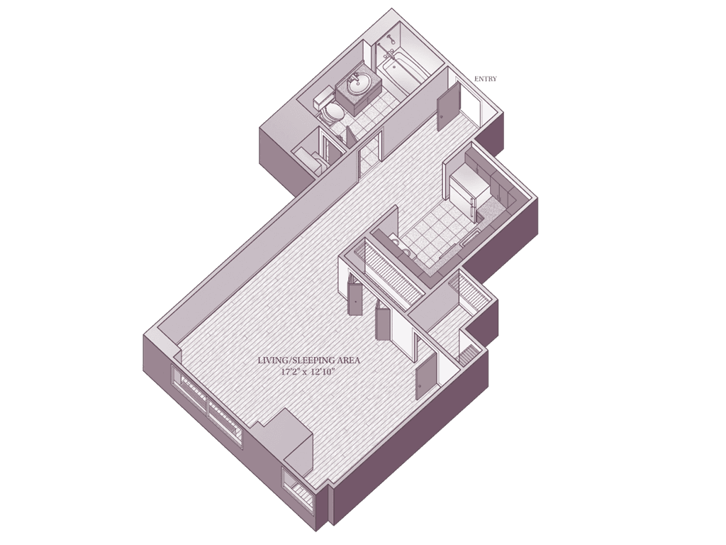 Studio apartment at 282 Eleventh Avenue, Unit 1712, Hudson Yards, photo 1 of 1