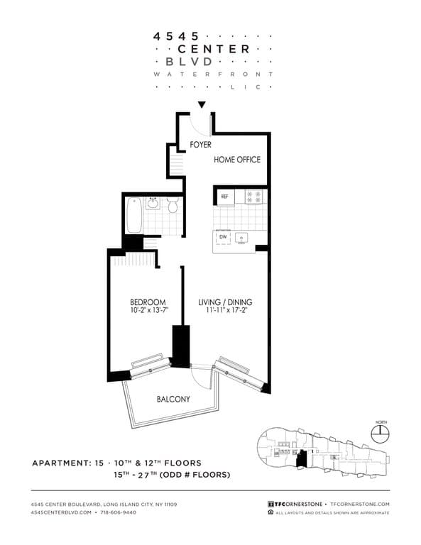 1 Bed apartment at 4545 Center Boulevard, Unit 1715, Long Island City, photo 1 of 4