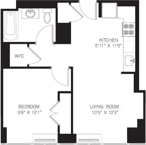 1 Bed apartment at 111 Lawrence Street, Unit 20K, Downtown Brooklyn, photo 1 of 1