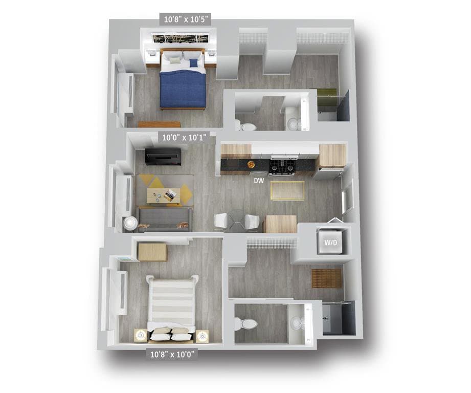 2 Bed apartment at 100 Willoughby Street, Unit 25T, Downtown Brooklyn, photo 1 of 1