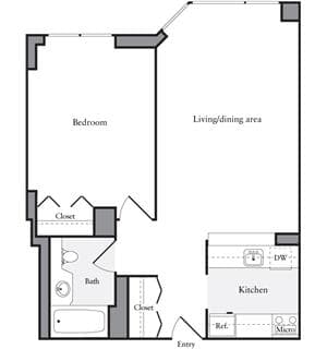 1 Bed apartment at 250 West 50th Street, Unit 16E, Midtown West, photo 1 of 1
