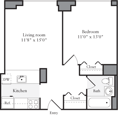 1 Bed apartment at 180 Montague Street, Unit 18A, Brooklyn Heights, photo 1 of 1