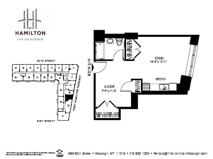 0.5 Bed apartment at 968 60th Street, Unit 419, Sunset Park, photo 1 of 1