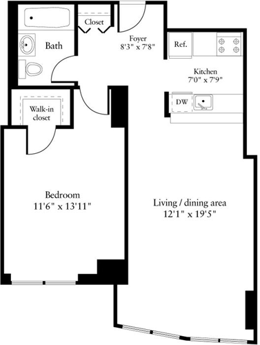 1 Bed apartment at 800 6th Avenue, Unit 28D, Chelsea, photo 1 of 29