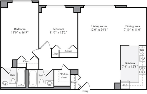 2 Bed apartment at 750 Columbus Avenue, Unit 11D, Upper West Side, photo 1 of 1