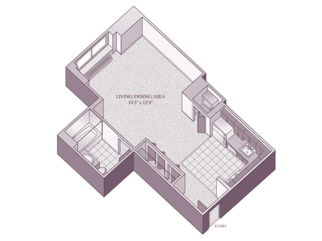 Studio apartment at 282 Eleventh Avenue, Unit 202, Hudson Yards, photo 1 of 1