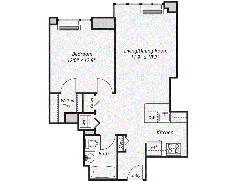 1 Bed apartment at 343 Gold Street, Unit 3110, Fort Greene, photo 1 of 1
