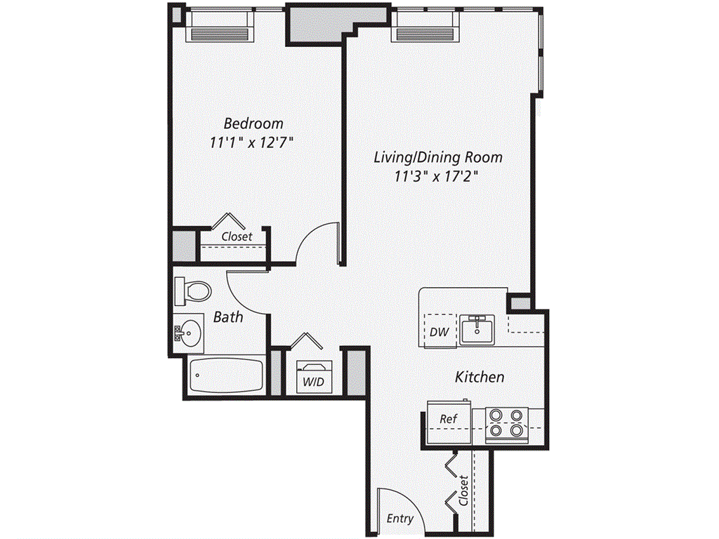 1 Bed apartment at 343 Gold Street, Unit 614, Fort Greene, photo 1 of 1