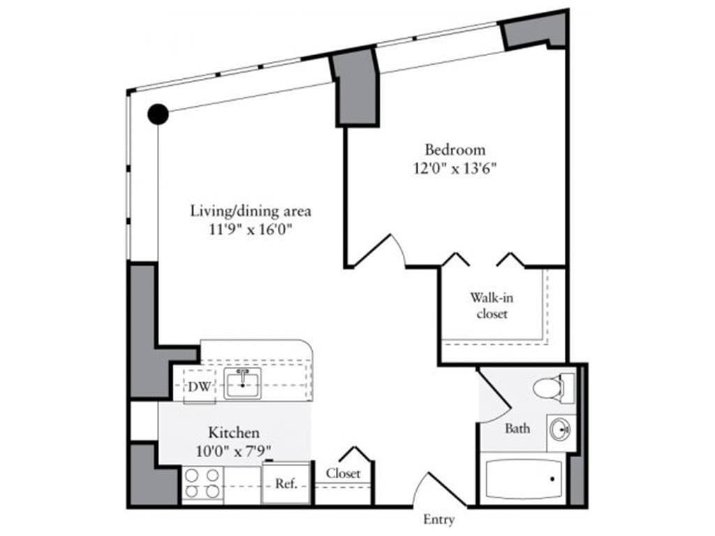 1 Bed apartment at 510-515 West 52nd Street, Unit 001-008N, Hell's Kitchen, photo 1 of 1