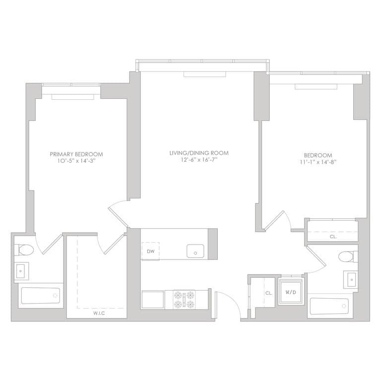 2 Bed apartment at 315 West 33rd Street, Unit 35A, Hell's Kitchen, photo 1 of 1