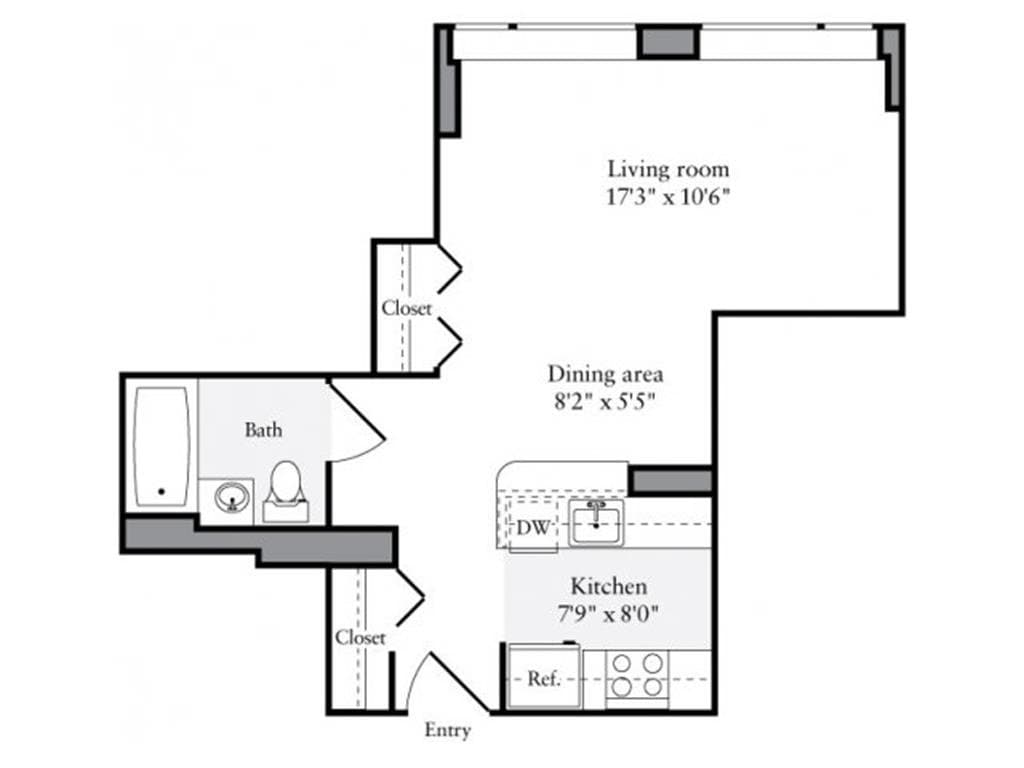Studio apartment at 510-515 West 52nd Street, Unit 002-016C, Hell's Kitchen, photo 1 of 1
