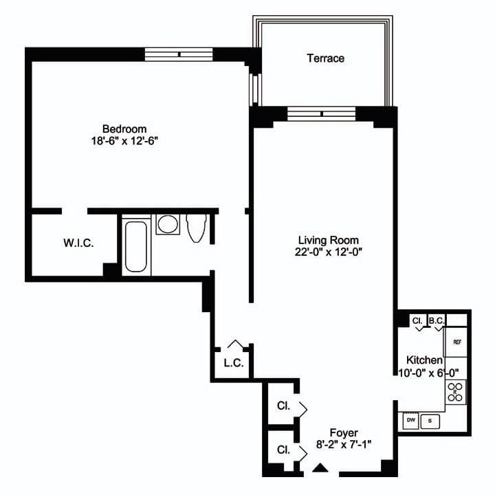 1 Bed apartment at 600 West 246th Street, Unit 620, Riverdale, photo 1 of 1